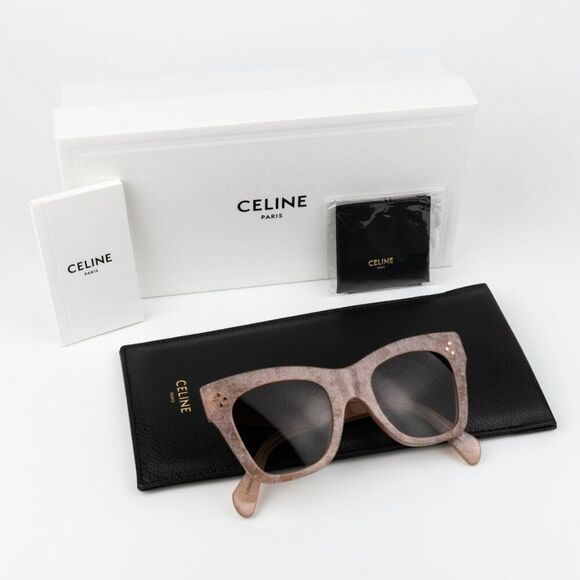 NEW Celine CL4004IN 74F CATHERINE Pink Gradient Brown Women Butterfly Sunglasses - Picture 9 of 10